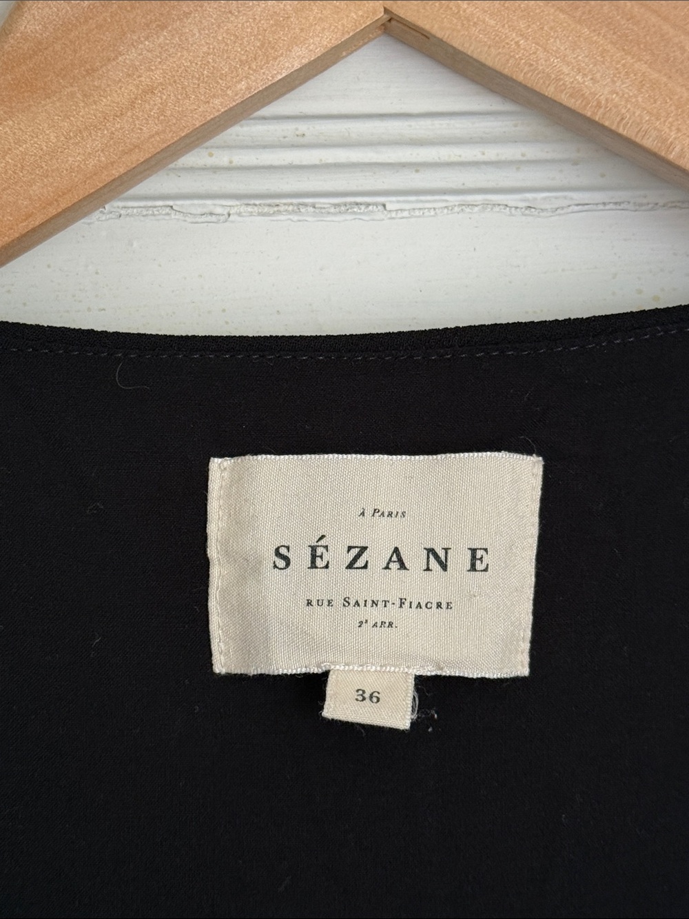 Sezane Black Button-Front Mini Dress - Picture 4 of 5